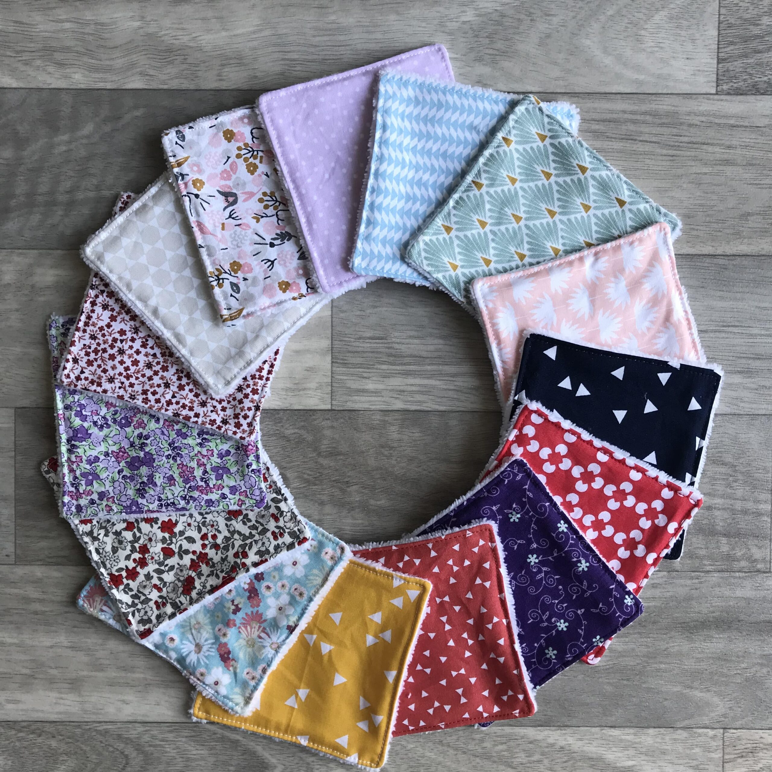Lingettes lavables individuelles